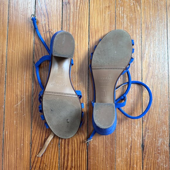 Sezane Gloria Blue Suede Sandals - Picture 2 of 7